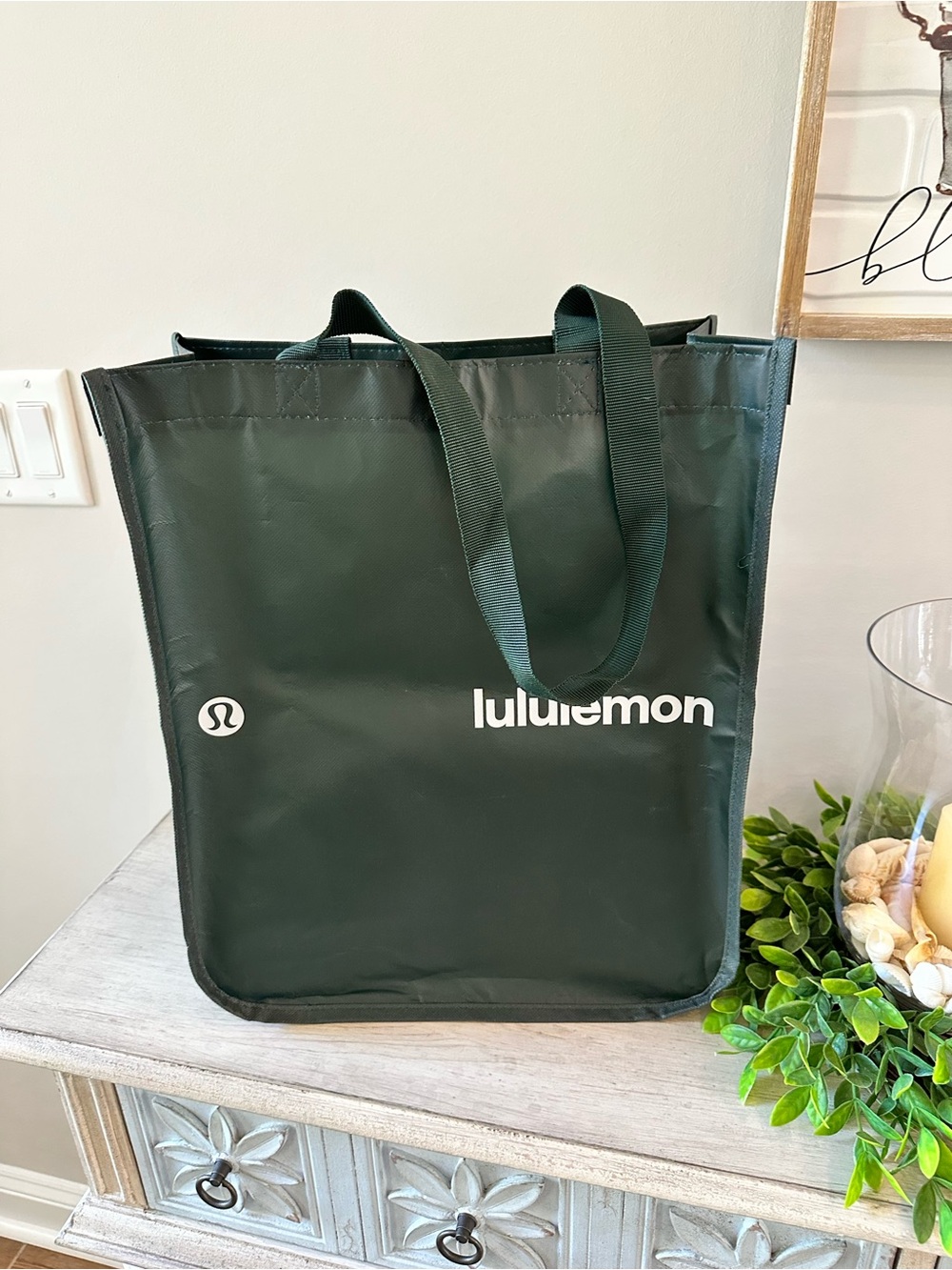 lululemon athletica Dark Green Tote Bag